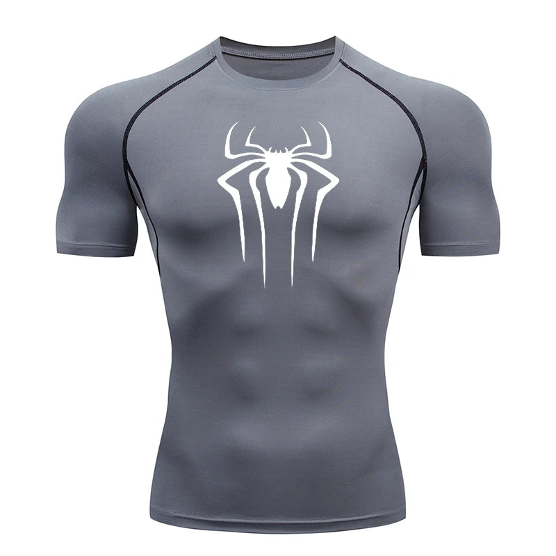 Spiderman Compression Shirt (New Design), Quick Drying and Breathable, S-3XL