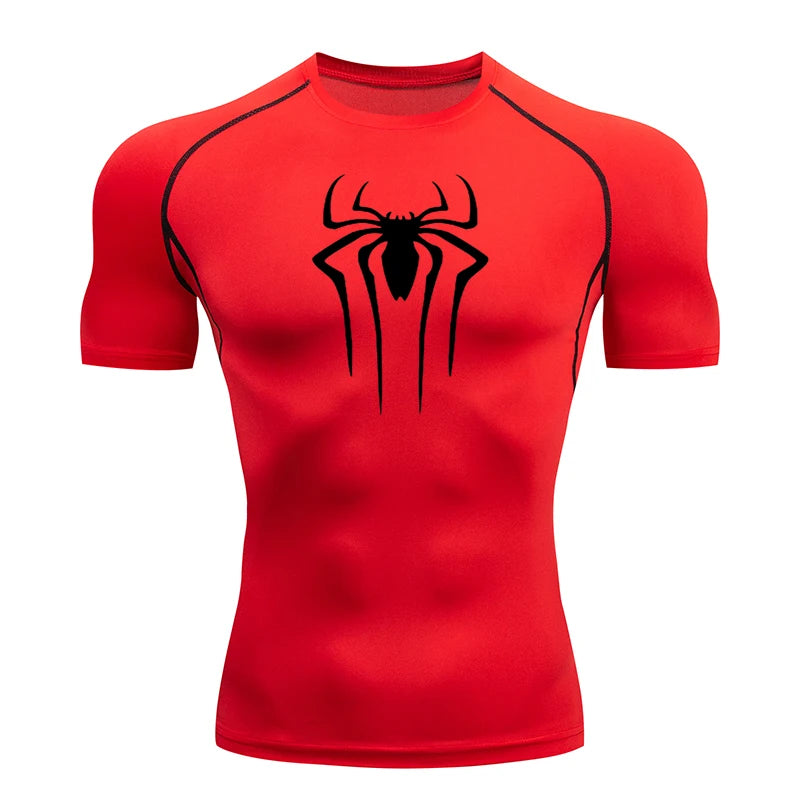 Spiderman Compression Shirt (New Design), Quick Drying and Breathable, S-3XL
