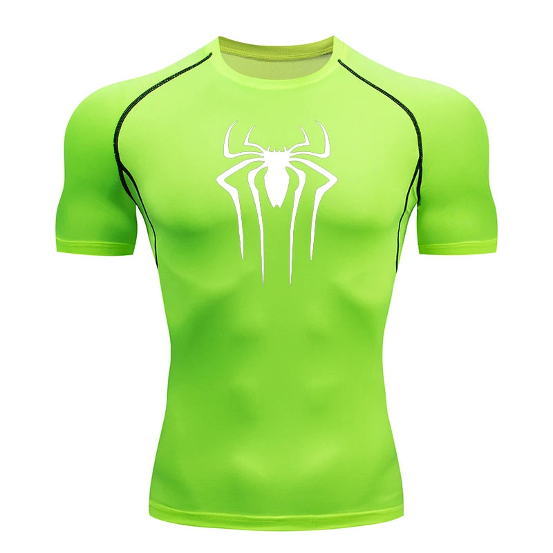 Spiderman Compression Shirt (New Design), Quick Drying and Breathable, S-3XL