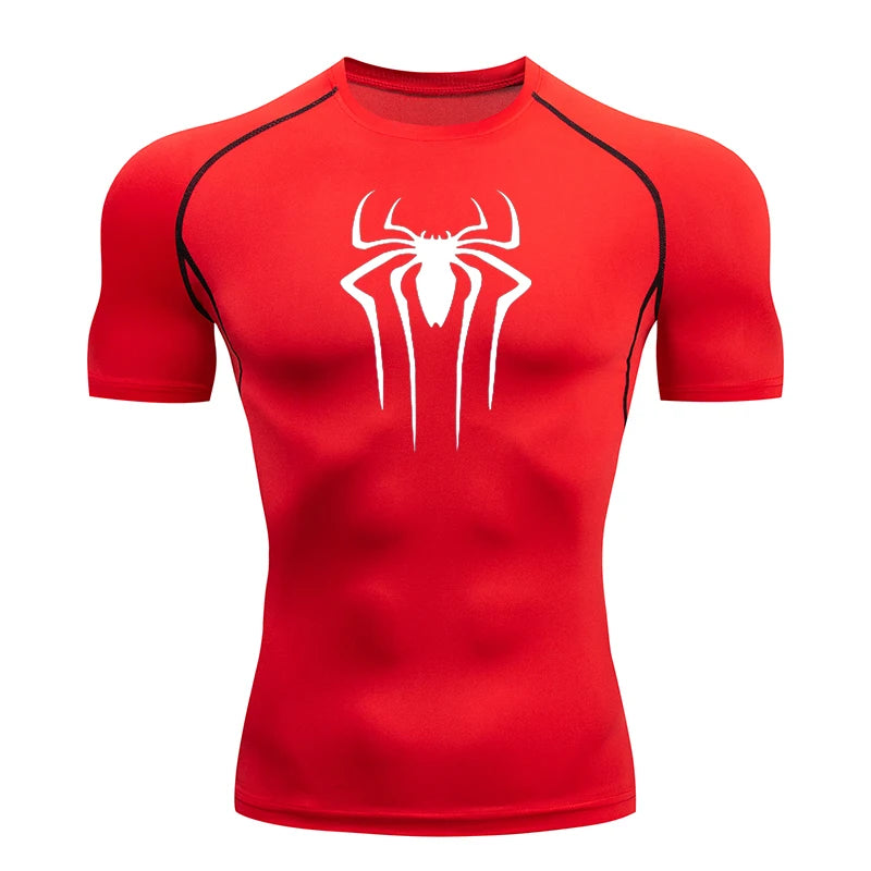 Spiderman Compression Shirt (New Design), Quick Drying and Breathable, S-3XL