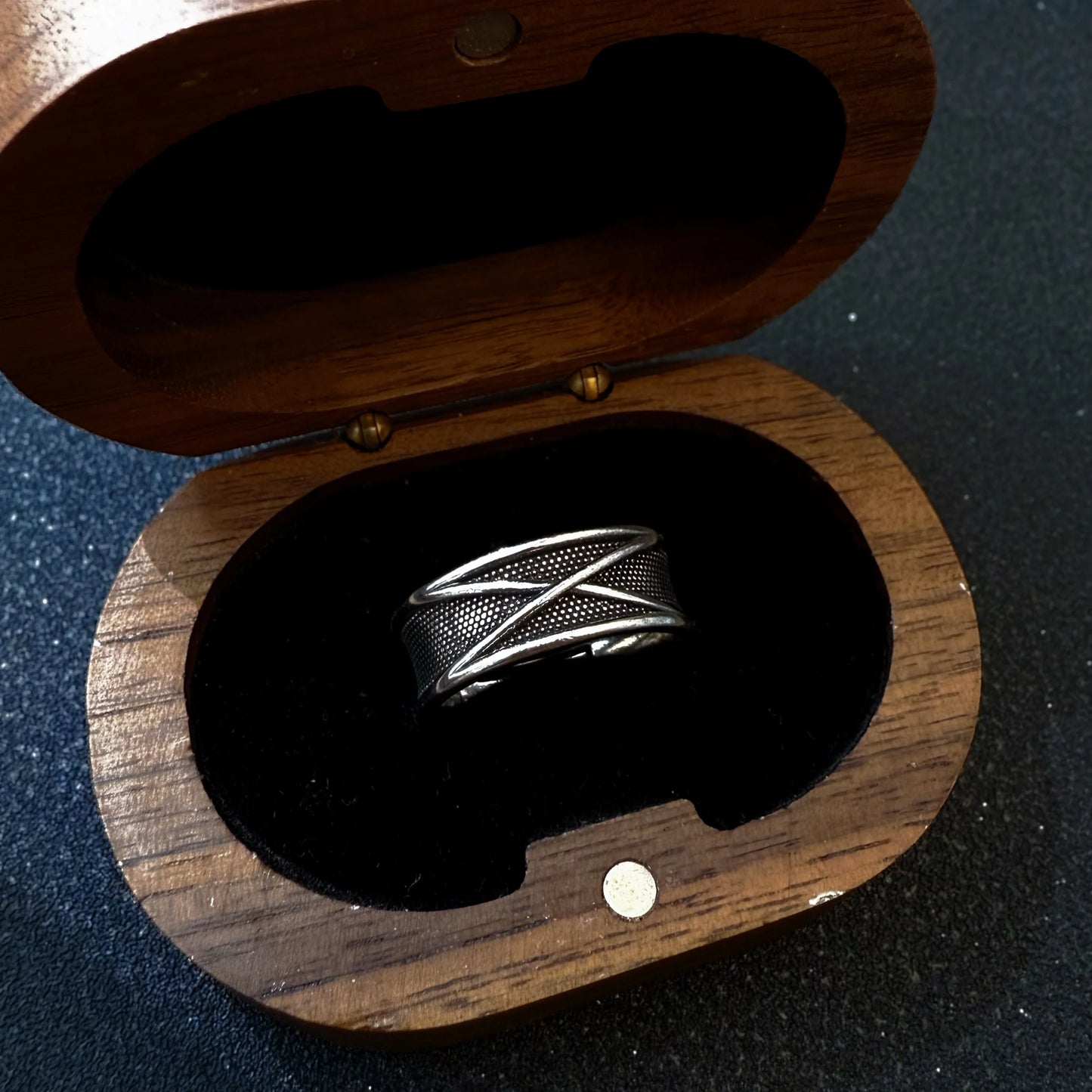 Black Goku Time Ring, Zinc Alloy&Silver Plated Copper. Size 8-12