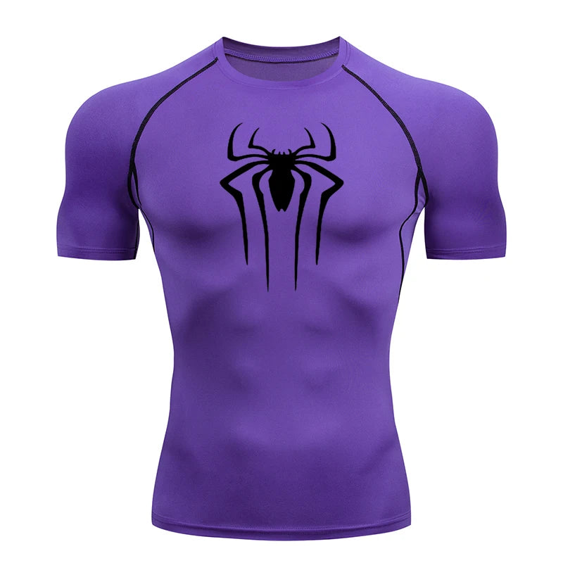 Spiderman Compression Shirt (New Design), Quick Drying and Breathable, S-3XL