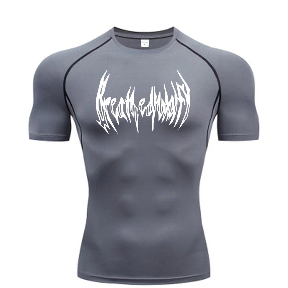 Compression Gym T-Shirt, Quick Drying and Breathable, S-3XL