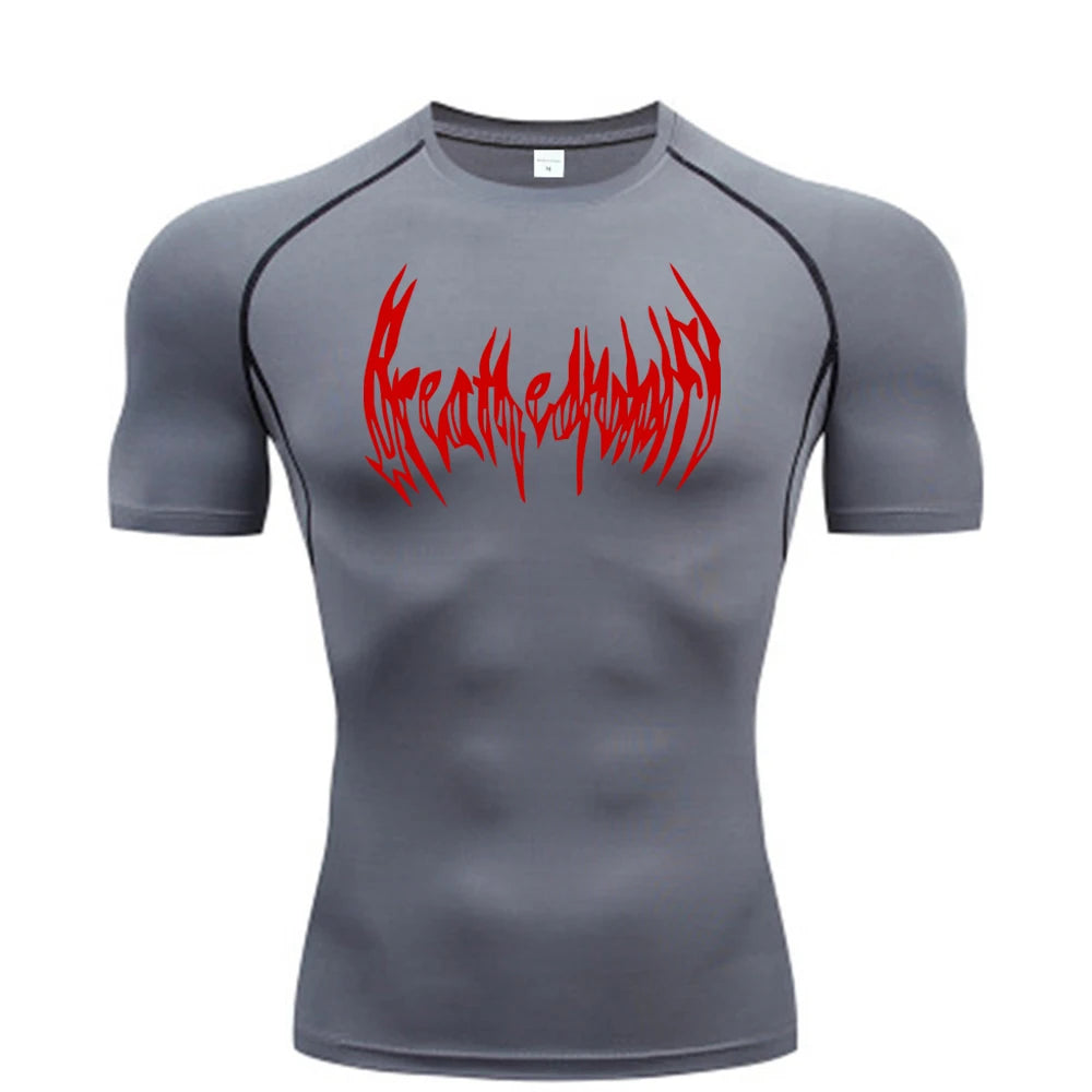 Compression Gym T-Shirt, Quick Drying and Breathable, S-3XL